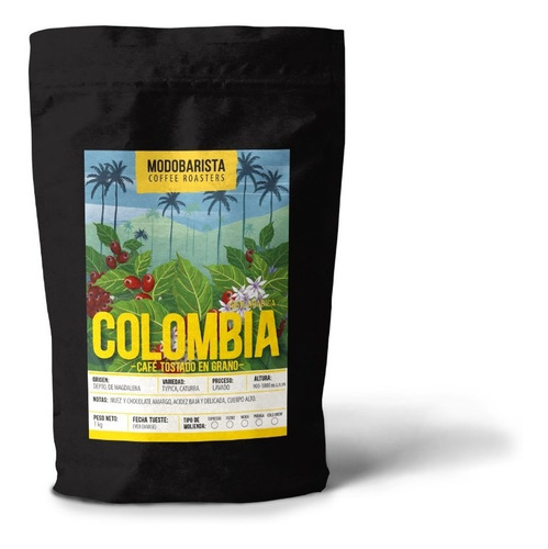 Cafe Arábica Tostado Colombia Orgánico - 1/4 Kg