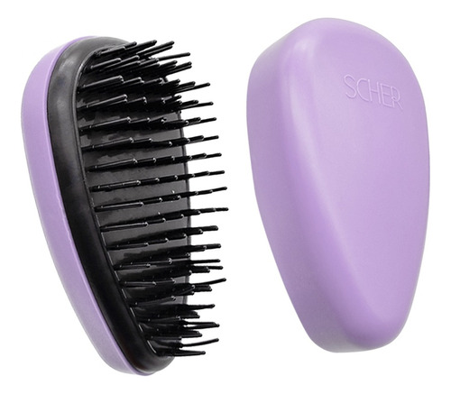 Cepillo Desenredante Anti Frizz Viaje Pocket Lila Scher