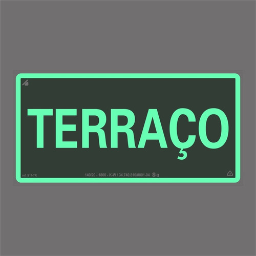 Placa De Sinalização Pavimento Terraço