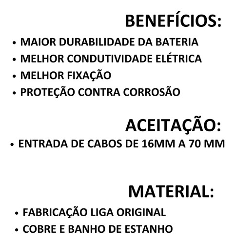 Kit 2 Pares Conector De Bateria Estacionaria Nobreak Som