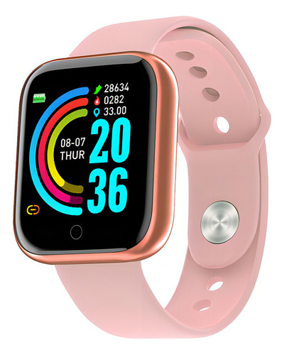 Smartwatch Relógio Inteligente D20 / Y68 Android Ios Rosa Cor da caixa Rosa
