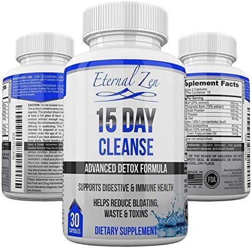 Eternal Zen 15 Day Colon Cleanser Detox Con Hierbas Extra F