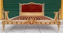 Comprar Cama De 2 Plazas Antigua Estilo Francés Luis Xvi Capitoné