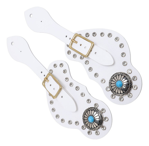Juego De Correas Con Forma De Espolón Blanco Y Blanco, 2 Pie