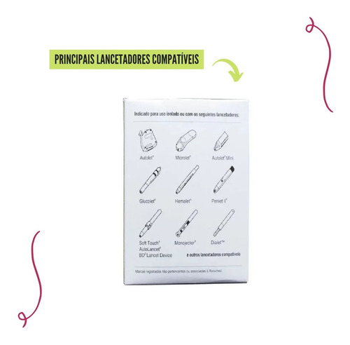 Kit 1 Cx Lanceta Para Lancetador Glicemia Agulha 30g C 100u