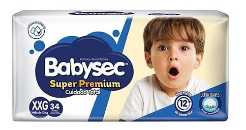 Pañales Babysec Super Premium Xxg X34