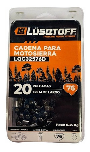 Imagen 2 de 4 de Cadena Motosierra Lusqtoff Chinas 20 Paso 325 76 Eslabones