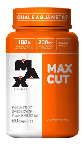 Imagem 1 de 4 de Max Cut 60 Cápsulas - Termogênico - Max Titanium Emagrecedor