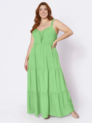 Vestido Longo Simples Casual Moda Ver o Festa Plus Size Liso