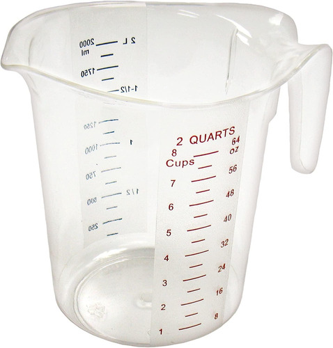 Winco Pmcp-200 2 Qt Measuring Cup - Polycarbonate, Clear