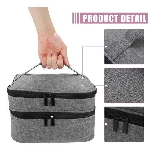 Estuche De Transporte Para Esmalte Uñas 30 Botellas Gris