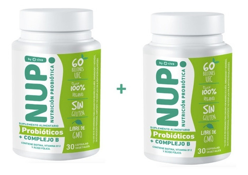 Pack 2 Nup!: Probióticos 60b+vitaminas B +biotina +b12 