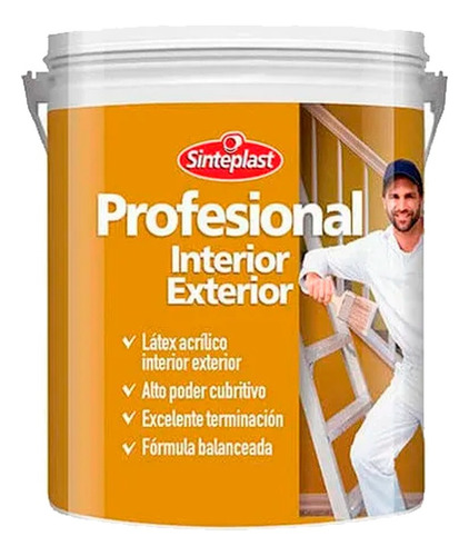 Profesional Interior-exterior Pintura Latex 10lt Sinteplast Color Blanco