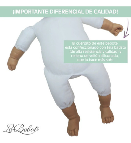Muñeca Bebé Bebote Grande Realista Reborn Ariel - Le Bebot