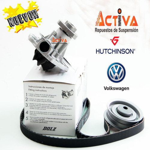 Imagen 2 de 5 de Kit Distribucion Gol G1 Motor Audi 1.6 Nafta + Bomba De Agua