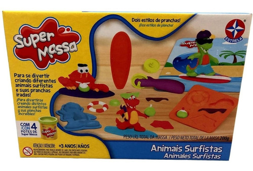 Super Massa Animais Surfistas Tipo Play-doh Original Estrela