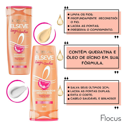 Condicionador Desata Nos L'oreal Paris Elseve Longo Dos