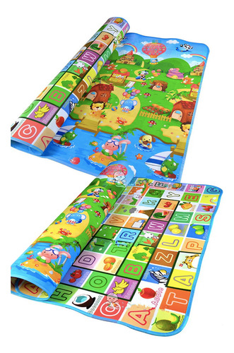 Tapete Colchoneta Didáctico Para Bebe 1.80m Doble Vista