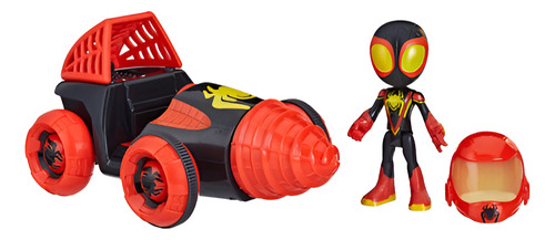 Marvel Miles Morales Con Vehículo Perforador Hasbro Spidey