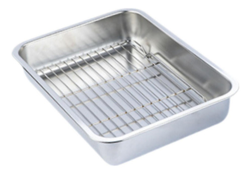 Assadeira Com Rack, Resistente, Assadeira, Bandeja 50x35x7cm