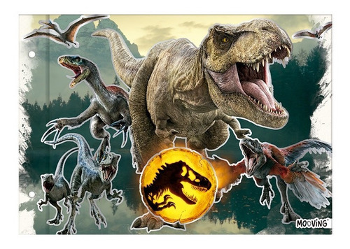 Carpeta Jurassic World N°5 Dibujo Sin Aros Mooving 