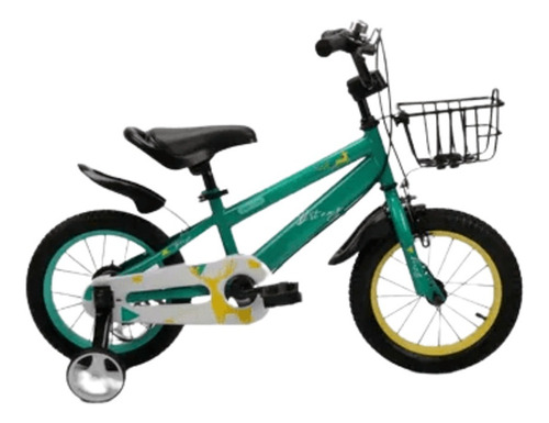 Bicicleta Para Niño Foxi 16 Canasto Metálico La Sensación Color Verde