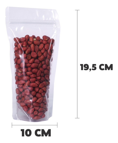 300 Saquinhos Fecho Zip Stand Up Pouch 10x19,