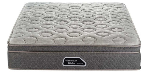 Colchón Matrimonial De Resortes Winter Dormimundo 30cm Medio Color Gris