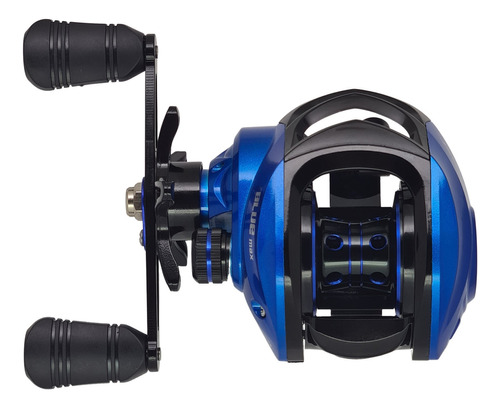 Reel Huevito Beast Blue Max 104 Baitcasting 4 Rulemanes Color Azul - Manija Izquierda