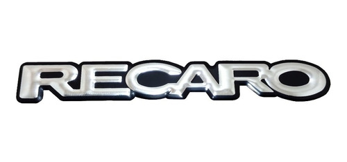 Emblema  Recaro Logo Cromado Sticker Auto Adhesivo