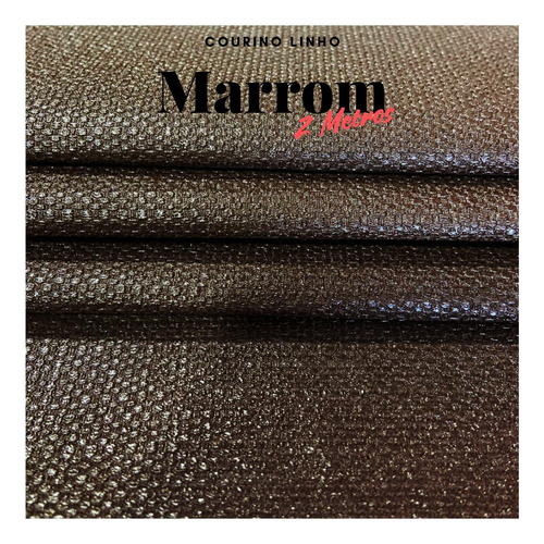 Tecido Corino Linho Marrom Movéis Sofás Puffs 2,00 X 1,40 Mt