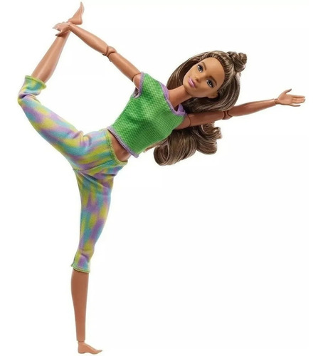 Muñeca Barbie Made To Move Morena Mattel