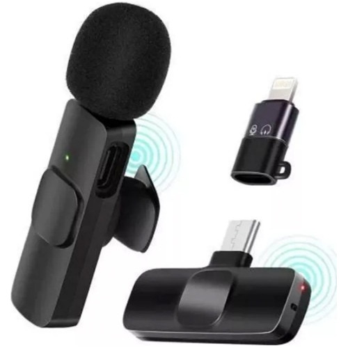 Micrófono Lavalier Inalámbrico Usb C Y Lightning Tecmaster