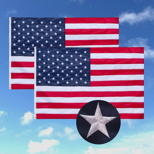 Banderas De Estados Unidos Para Exteriores De 3 X 5 (paquete