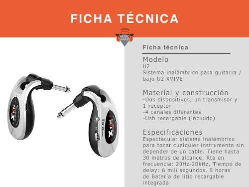 Sistema De Microfono Inalambrico Xvive U2 Guitarra O Bajo