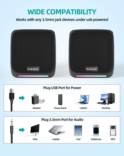 Altavoces Para Computadora Uakinat, Altavoces Para Pc