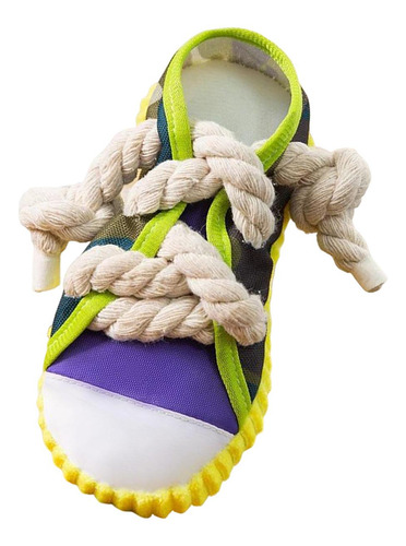 Perro Bite Tug Juguete Squeaky Borde De Zapato Amarillo