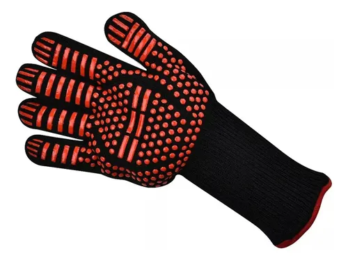 Pack De 2 Guantes De Horno Resistentes Al Calor – Hasta 800°C – Fibra Ignífuga Y Silicona – Con Gancho Para Colgar – Ideales Para Barbacoa Y Cocina