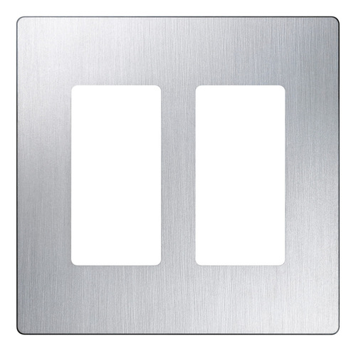 Placa De Pared Lutron Claro 2 Pines Acero Inoxidable