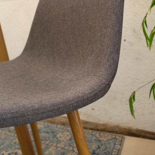 Silla Home Republic Nórdica Gris Estructura de la silla Marrón claro Diseño de la tela Liso