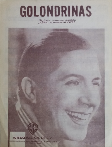 Golondrinas, Tema Para Piano Solo, De Gardel. Ago 485