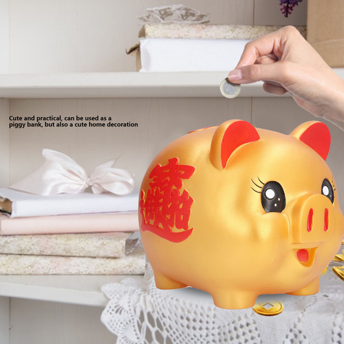 Piggy Bank, Bonita Caricatura, Forma De Cerdo, Anticaída