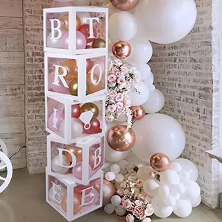 Decoraciones De Despedida De Soltera Cajas De Globos Blanco 