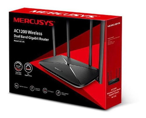 Imagem 3 de 4 de Roteador Gigabit Dual Band Ac1200 Ac12g Mercusys Pc Gamer