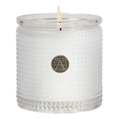 Vela Textura Tarro Aroma Gardenia, Cera Blanca, 6 Onzas