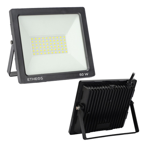 Reflector Led 50w Exterior Interior Altapotencia Blanco Frio