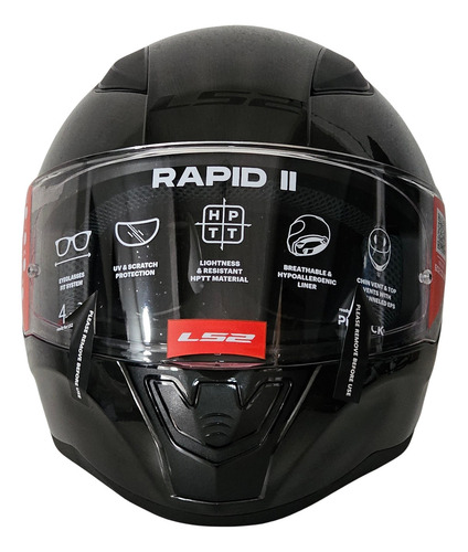 Casco Moto Integral Ls2 Rapid Ff353 Jeans Titanium Brillante Talla M (57-58 Cm)