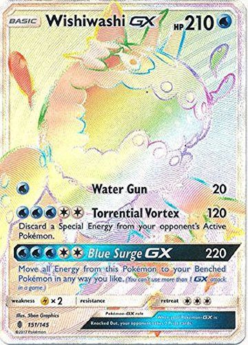 Tarjeta Pokémon Pokémon Wishiwashi-gx 151/145 Secret Rare