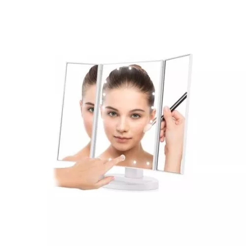  Espejo de aumento, cuello de cisne flexible con luz LED  iluminada, 10 aumentos, luz de relleno LED, con ventosa ajustable, espejo  de maquillaje de cuello de cisne, con ventosa fuerte, para