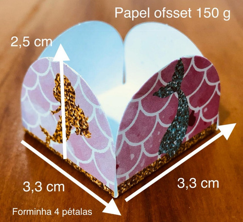 Imagem 6 de 6 de Kit 1000 Forminhas 4 Pétalas Para Doces Festa Promoção